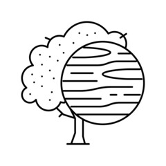 cherry wood line icon vector illustration