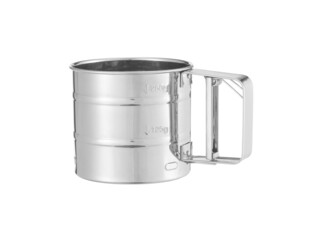 Flour sifter isolated on white background.