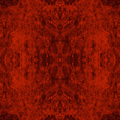 The red, dirty surface of the dry earth. Red seamless background with spotted texture and symmetrical patterns.
