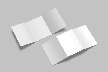Tri-Fold A5 Brochure Mock-up - obrazy, fototapety, plakaty