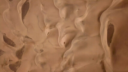 Aerial drone view of Maspalomas sand dunes, Gran Canaria Spain	