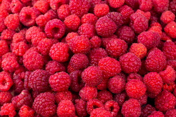 Raspberry.  Ripe berry nature background.