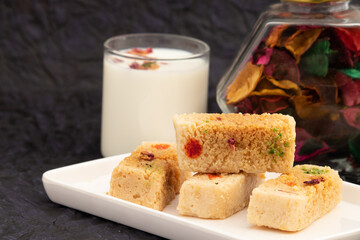 Milkcake Kalakand Burfi Or Alwar Ka Mawa Barfi Mithai Is Made Of Khoya Mawa Malai Badam Khoa Ghee...