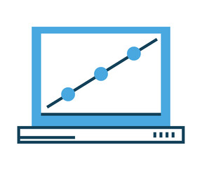 laptop with infographic