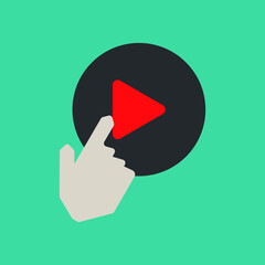 Video tutorial or e learning icon concept