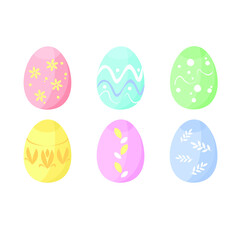 Flat design of Easter egg collection