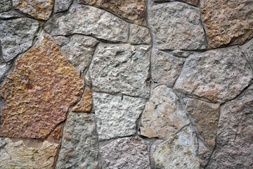 Texture from different stones and concrete. The picture can be used as a background