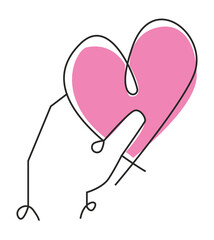 hand holding heart