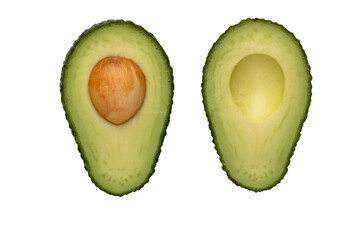 Avocado isolated on white background.