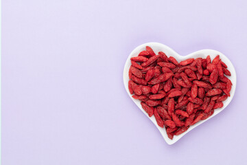 Goji berries isolated on white background.