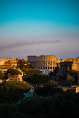 Fototapeta na wymiar Buildings and attractions in Rome, Italy