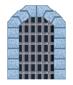 Castle Gate Pixel Art