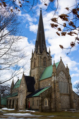 Fototapeta na wymiar Beautiful Christ Church Cathedral representative of Fredericton New Brunswick