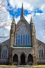Obraz premium Beautiful Christ Church Cathedral representative of Fredericton New Brunswick