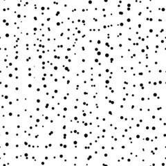 Abstract hand drown polka dots background. White dotted seamless pattern with black circles. Template design for invitation, poster, card, flyer, textile, fabric