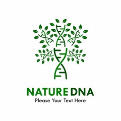 Nature DNA logo template illustration