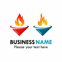 Flames design logo template illustration