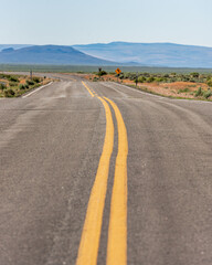 Roadway through the extreme rural American country