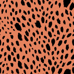 Abstract modern leopard seamless pattern. Animals trendy background. Color decorative vector stock illustration for print, card, postcard, fabric, textile. Modern ornament of stylized skin
