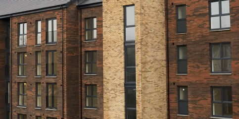 Fototapeta premium New housing development building houses for increased demand for buyers