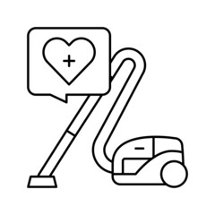 cleaning homecare service line icon vector illustration