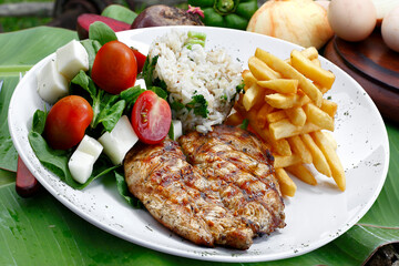 steak grilled chicken