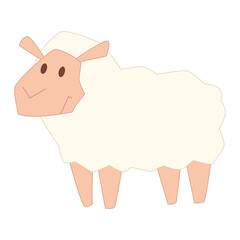 Isolated sheep icon Domestic animal Nativity character Vector