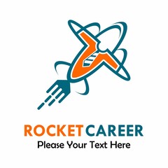 Rocket career logo template illustration