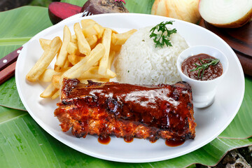 roast ribs with barbecue sauce