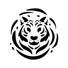 Isolated abstract tiger animal silhouette Vector