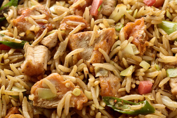 texture of chicken fried rice