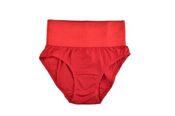 red tummy trimmer panty isolated on white background with clipping path
