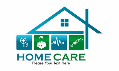 Home care logo template illustration