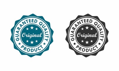 Guaranteed quality - 100% original product logo template illustration