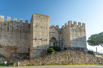 Emperor's Castle built for King of Sicily Frederick II in the 13th century in Prato city center,...