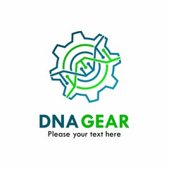 DNA Gear logo template illustrartion