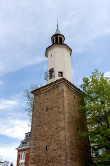 Fototapeta na wymiar Clock Tower at the center of town of Gabrovo, Bulgaria