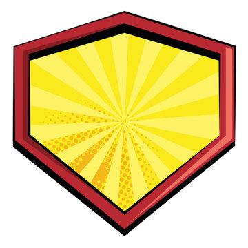 yellow superhero shield