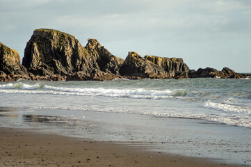 Copper Coast, landskape, cliffs, Bunmahon Beach In Waterford, ireland