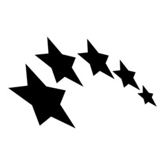 Star Fall Abstract Flat Icon Isolated On White Background