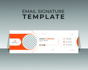 Professional Email Signature Template or Personal Footer and Social Media Cover Design.