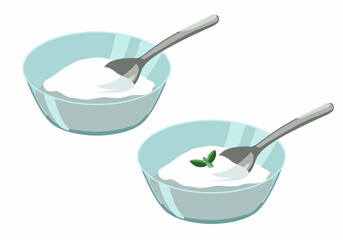 ヨーグルト　銀のスプーン　線無し