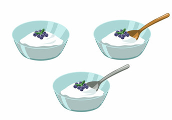 ヨーグルト　ブルーベリー　線無し