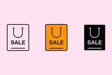 shopping bag icons  symbol vector elements for infographic web