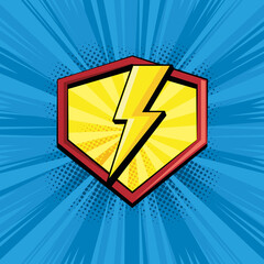 superhero shield with ray © Jemastock