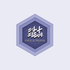 Isra Miraj design for gift card or social media post