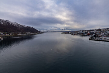 View over Tromso in the northern Norway
