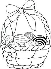 Easter Basket Coloring Page