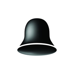 A black and white bell vector