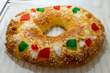 roscon de reyes casero sin relleno